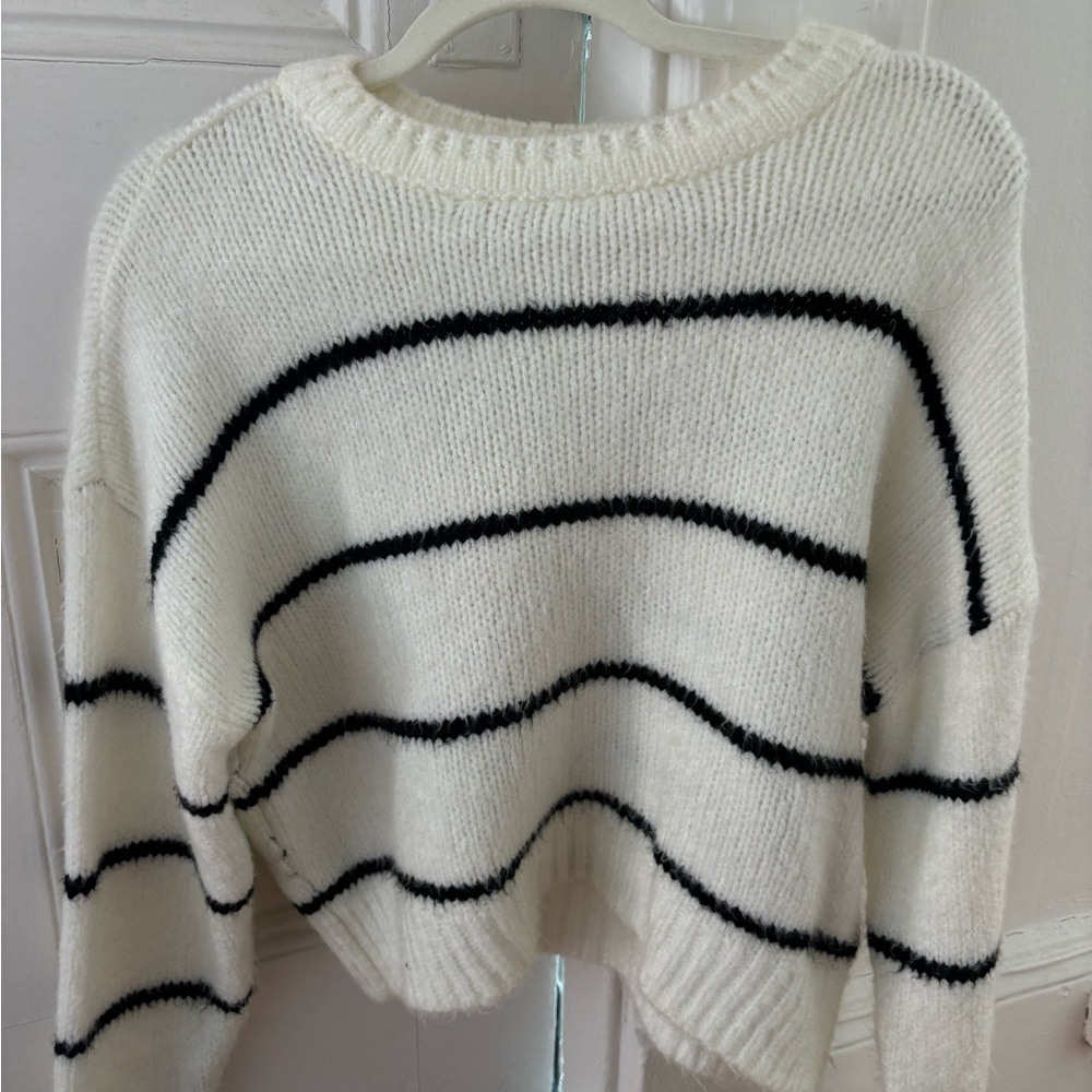 Cozy Striped White Sweater